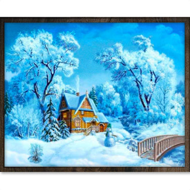 Sneeuwlandschap - Diamond Painting - 40x50cm - Vierkant
